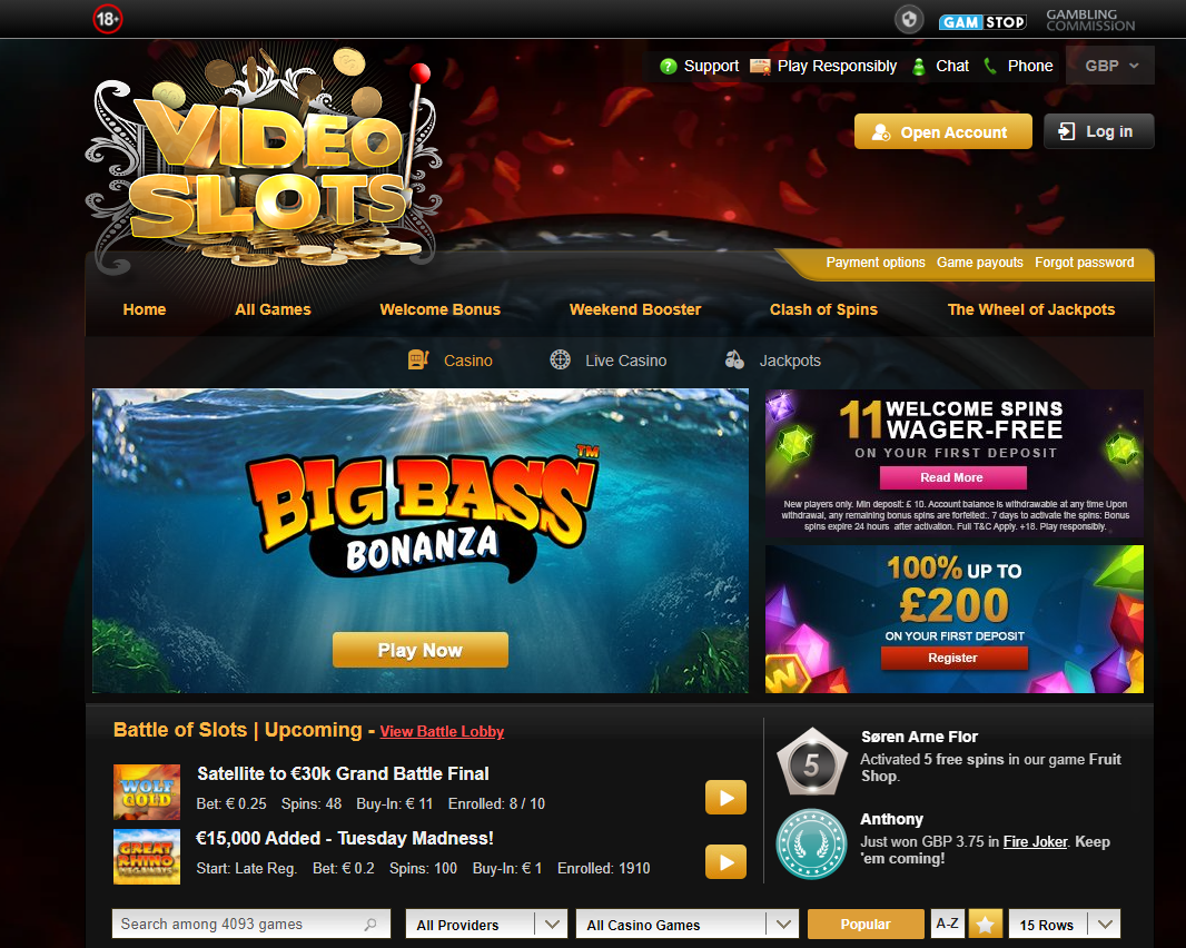 Videoslots Casino Review | Bonus 100% Up To £200